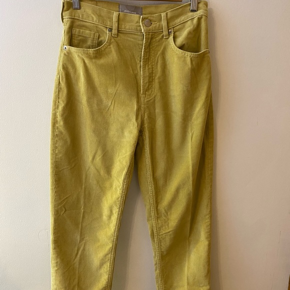 Everlane Muted Yellow Baby Cord Cheeky Yellow Crop Pants - Picture 5 of 9
